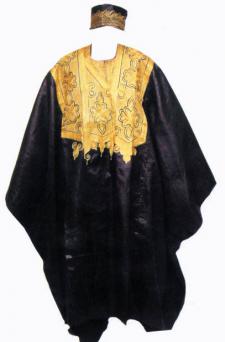 African Shirt- Black and Gold Grand Buba